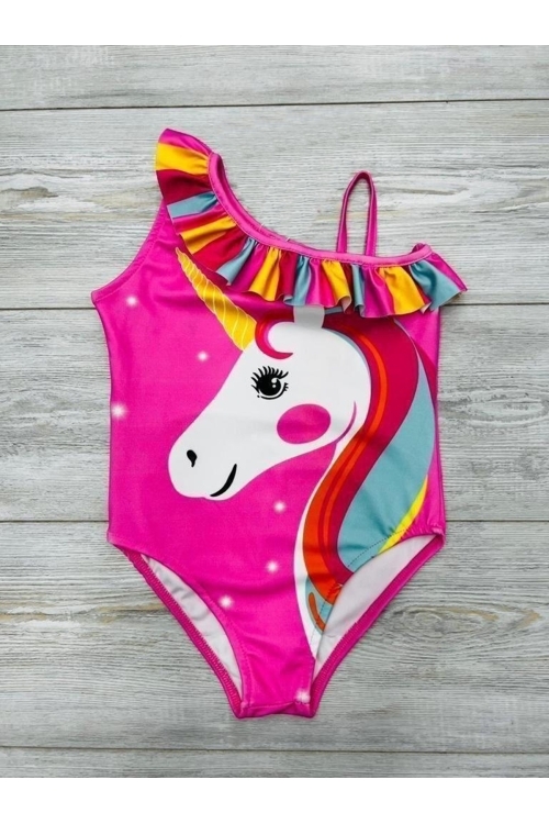 Kız Çocuk Omuz Fırfırlı Mayo 3-10 Yaş 12220