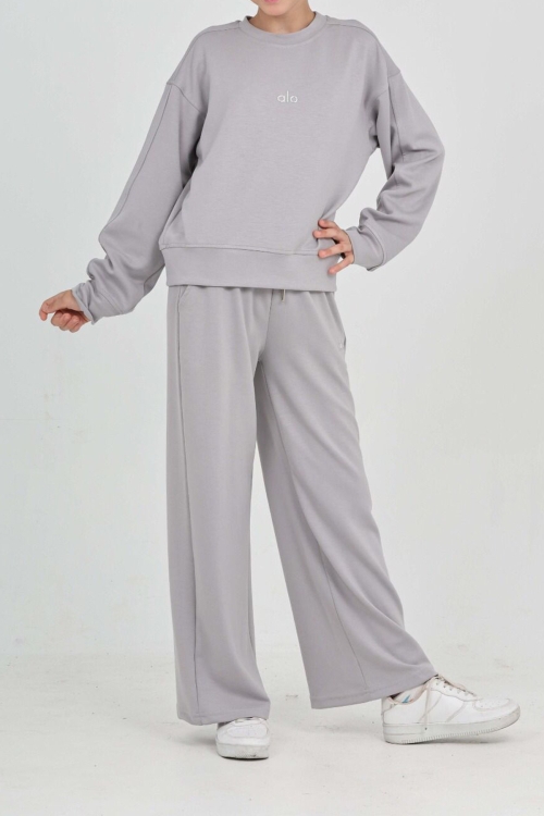 Kız Çocuk Oysho Kumaş Geniş Paçalı Alt- Üst Takım 12312