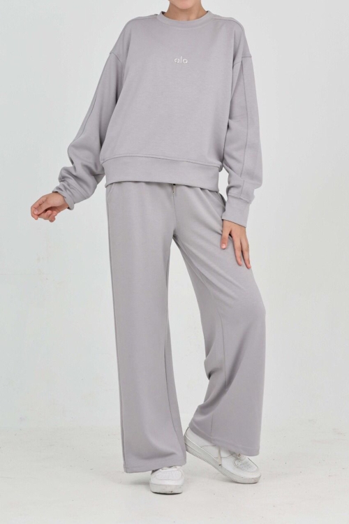 Kız Çocuk Oysho Kumaş Geniş Paçalı Alt- Üst Takım 12312