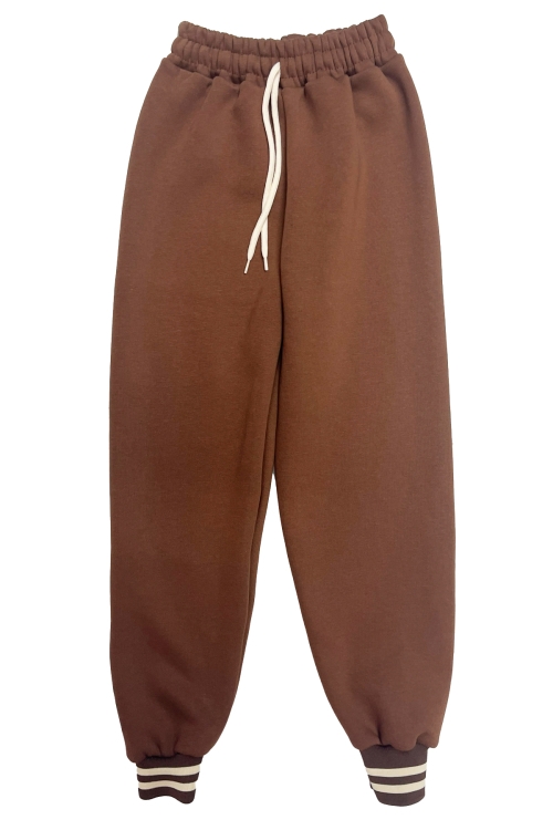 Kız Çocuk Taş Süslemeli Kapüşonlu Ribana Detaylı 3 İplik Alt-Üst Takım 12338