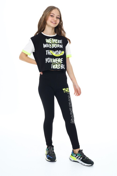 Kız Çocuk Taytlı Alt-Üst 2li Takım 12141