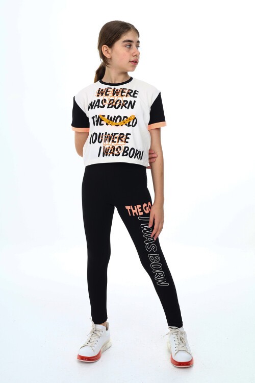 Kız Çocuk Taytlı Alt-Üst 2li Takım 12141