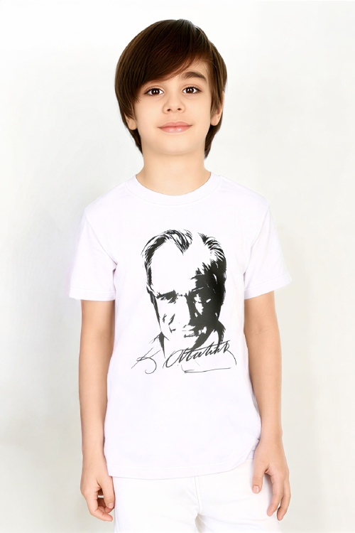 Erkek Çocuk ATATURK Posterli T-Shirt 4-8 Yaş 12540