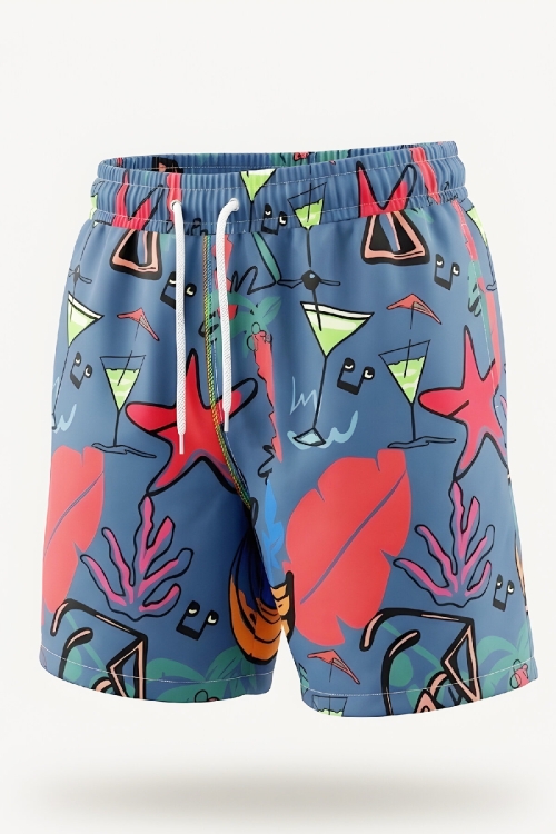 Erkek Çocuk Deniz&Havuz Şortu-Fermuar Cepli 4-15 Yaş 12614B