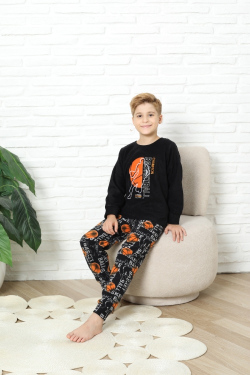 Erkek Çocuk Welsoft/Polar Kumaş Pijama Takımı 12491
