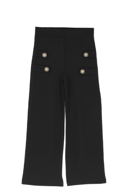 Kız Çocuk Esnek Belli-Düğme Detaylı ve Likralı Eşofman Altı- 7-17 Yaş 12485