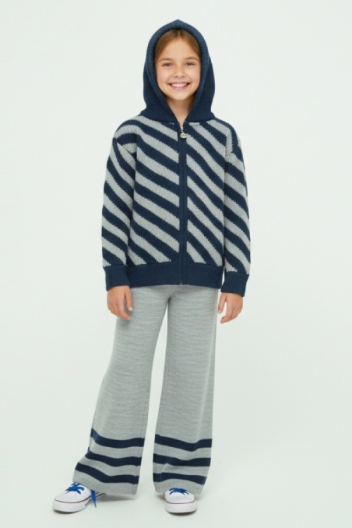 Kız Çocuk Triko 2li Alt-Üst Takım (Hırka ve Alt)  10-15 Yaş 12431