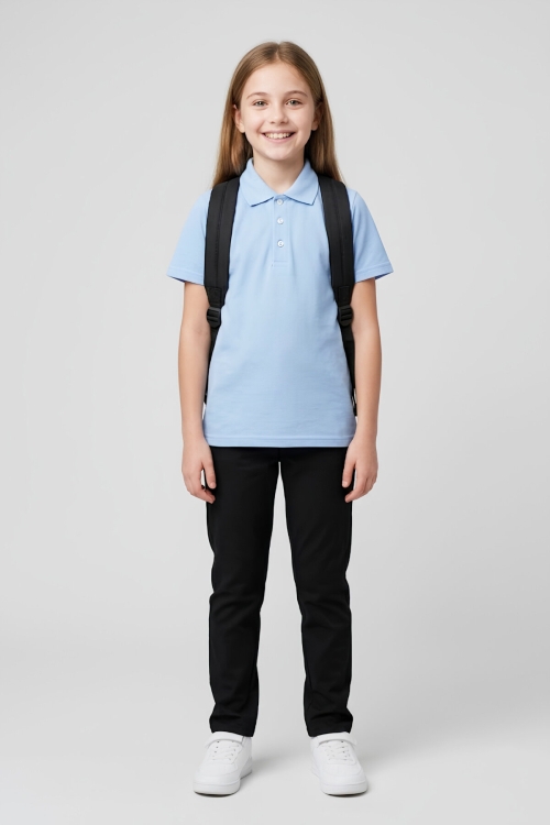 Kız Çocuk T-Shirt %100 Pamuk ve Okul Tarz 6-16 Yaş 12784MRT