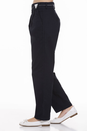 Kız Çocuk Beli Ayarlanabilir Gabardin Pantolon 9-14 Yaş Lx247