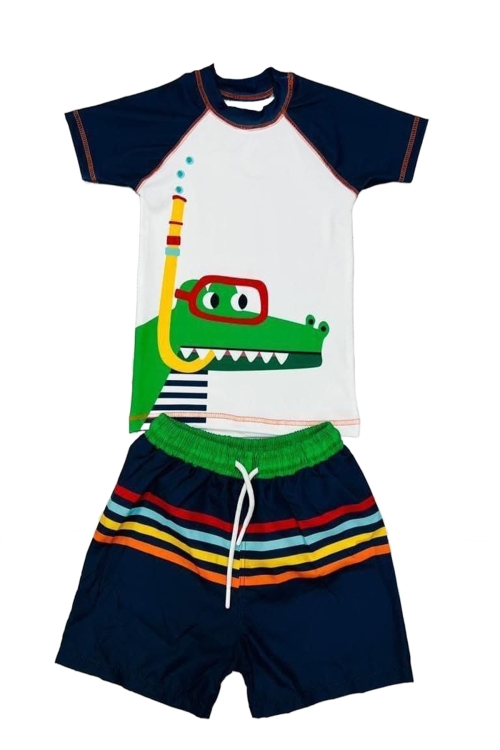 Erkek Çocuk 2li  Mayo Takımı (Şort-Tişört) 3-10 Yaş 12269