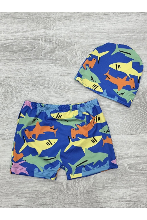Erkek Çocuk Boneli ve Şortlu Mayo Takımı 12256