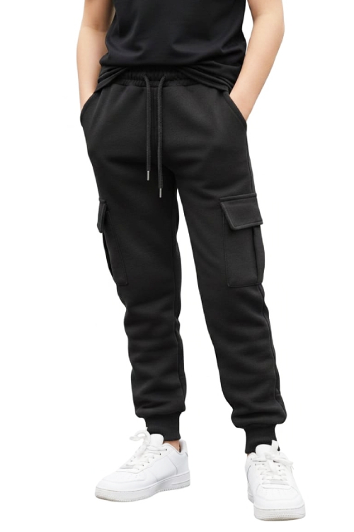 Erkek Çocuk Eşofman Alt-2 İplik-Kargo Cepli-6-14 Yaş 12455