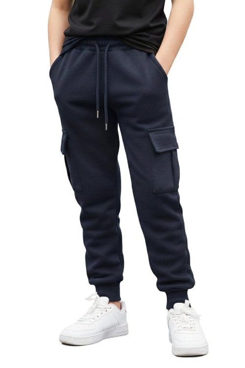 Erkek Çocuk Eşofman Alt-2 İplik-Kargo Cepli-6-14 Yaş 12455