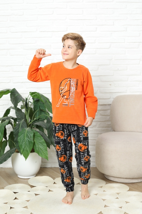 Erkek Çocuk Welsoft/Polar Kumaş Pijama Takımı 12491