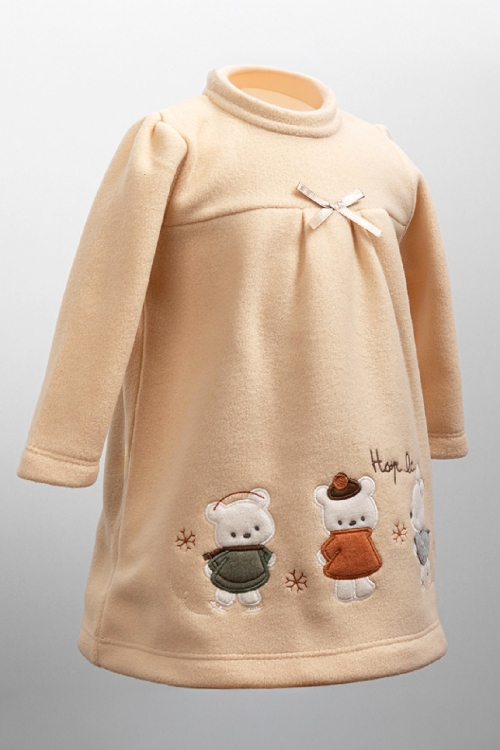 Kız Bebek Peluş Elbise 6-24 Ay 12471