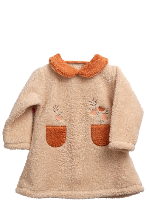 Kız Bebek Peluş Elbise 6-36 Ay 12473