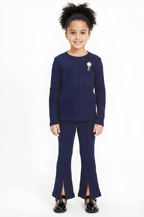 Kız Çocuk Broşlu Alt-Üst Takım 4-8 Yaş 12528