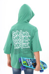 Erkek Çocuk Kapüşonlu Kanguru Cepli T-Shirt 9-14 Yaş Lx7072