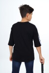 Erkek Çocuk Kol Şerit Garnili T-Shirt 9-14 Yaş Lx7063