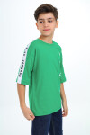 Erkek Çocuk Kol Şerit Garnili T-Shirt 9-14 Yaş Lx7063