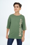 Erkek Çocuk Kol Şerit Garnili T-Shirt 9-14 Yaş Lx7063