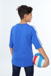 Erkek Çocuk Kol Şerit Garnili T-Shirt 9-14 Yaş Lx7063