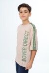 Erkek Çocuk Kol Şerit Garnili T-Shirt 9-14 Yaş Lx7063