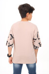 Erkek Çocuk Kol Yazı Baskılı T-Shirt 9-14 Yaş Lx7067