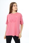Kız Çocuk Kelebek Baskılı T-Shirt 9-14 Yaş Px037