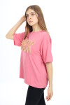 Kız Çocuk Tasarım Yazı Desenli T-Shirt 9-14 Yaş Lx038