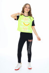 Kız Çocuk Taytlı-Crop-Bloklu-Alt-Üst Takım 9-14 Yaş 8006