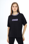Kız Çocuk Yaka Ribanalı Yazı Baskılı T-Shirt 9-14 Yaş Lx5020