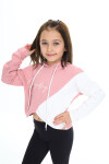 Kız Çocuk Crop Kapüşonlu Sweatshirt Px 9332.1