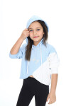 Kız Çocuk Crop Kapüşonlu Sweatshirt Px 9332.1
