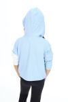 Kız Çocuk Crop Kapüşonlu Sweatshirt Px 9332.1