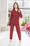 Kız Çocuk Ekose Pijama Takımı 12164