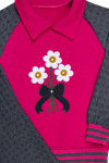 Kız Çocuk Papatya Nakışlı Ribana Detaylı 3 İplik Alt- Üst Takım 12322