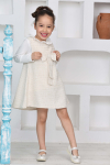 Kız Çocuk Şanel Kumaş 2li Elbise (Elbise+Bady Bluz)12174
