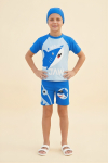 Erkek Çocuk 3lü Mayo Takımı (Şort+Üst Mayo+Bone) 3-12 Yaş 12593B
