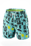Erkek Çocuk Fermuar Cepli ve Desenli Deniz&Havuz Şortu 4-15 Yaş 12613B