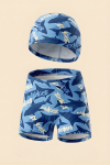 Erkek Çocuk Şortlu Ve Boneli Mayo Takımı (Şort+Bone) 2-7 Yaş 12595B
