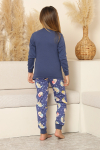 Kız Çocuk %100 Pamuk İnterlok Kumaş Pijama Takımı 6-15 Yaş 12421