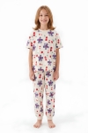 Kız Çocuk %100 Pamuk Pijama Takımı 3-13 Yaş 12713IS