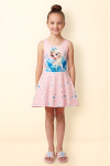 Kız Çocuk Elbise Mayo-İç Mayolu-Görsel Baskılı 3-12 Yaş 12609B