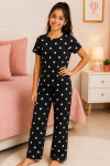 Kız Çocuk Pamuklu Milan Kumaş Pijama Takımı 8-16 Yaş 12699HC