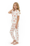 Kız Çocuk Pijama Takımı %100 Pamuk 3-13 Yaş 12714IS