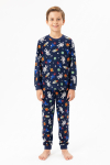 %100 Pamuk Erkek Çocuk Pijama Takımı 8-13 Yaş 12735IS
