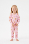 %100 Pamuk ve Baskılı Kız Bebek Pijama Takımı 9-36 Ay 12742IS