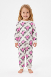 %100 Pamuk ve Baskılı Kız Çocuk Pijama Takımı 9-36 Ay 12741IS