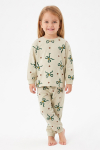 %100 Pamuk ve Baskılı Kız Çocuk Pijama Takımı 9-36 Ay 12741IS